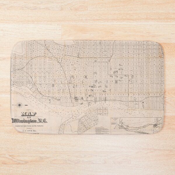 Item preview, Vintage Wilmington NC Map (1901) designed and sold by BravuraMedia.