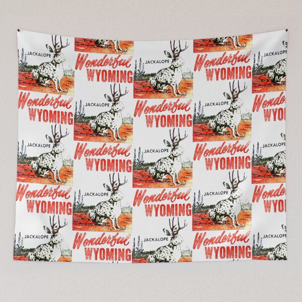 Item preview, Wyoming Jackalope Vintage Travel Decal designed and sold by hilda74.