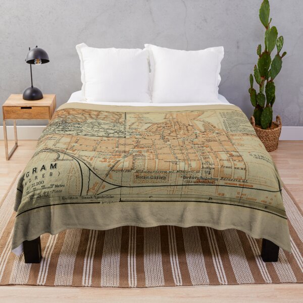 Item preview, Vintage Zagreb Croatia Map (1911) designed and sold by BravuraMedia.