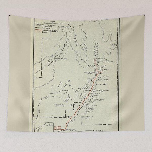 Item preview, Vintage Zion National Park Map (1919) designed and sold by BravuraMedia.