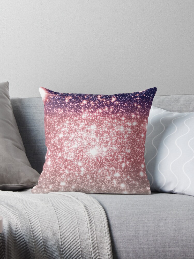 Galaxy Sparkle Stars Eggplant Purple Mauve Pink Pillow for Sale by 2sweetsDesign Redbubble