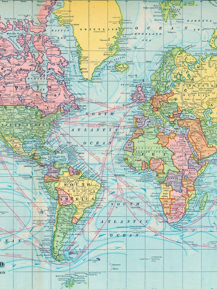 Vintage Map of The World (1901) by BravuraMedia