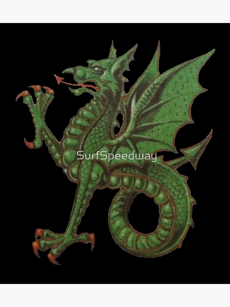 Green Wyvern Poster For Sale By Surfspeedway Redbubble