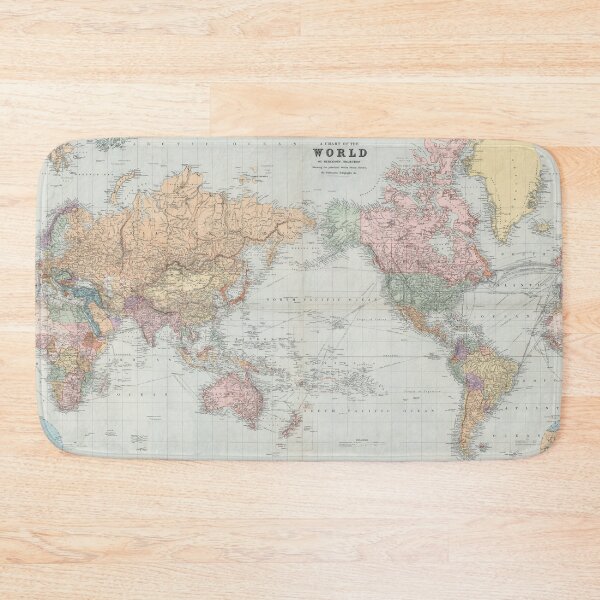 Item preview, Vintage Map of The World (1904) designed and sold by BravuraMedia.