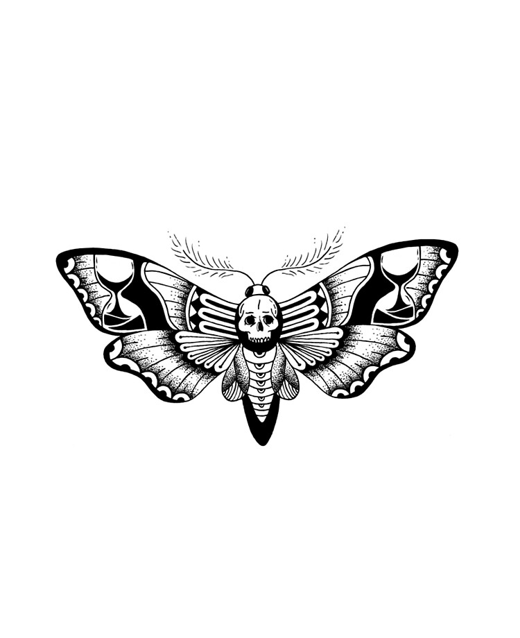 Share 75+ geometric death moth tattoo latest thtantai2