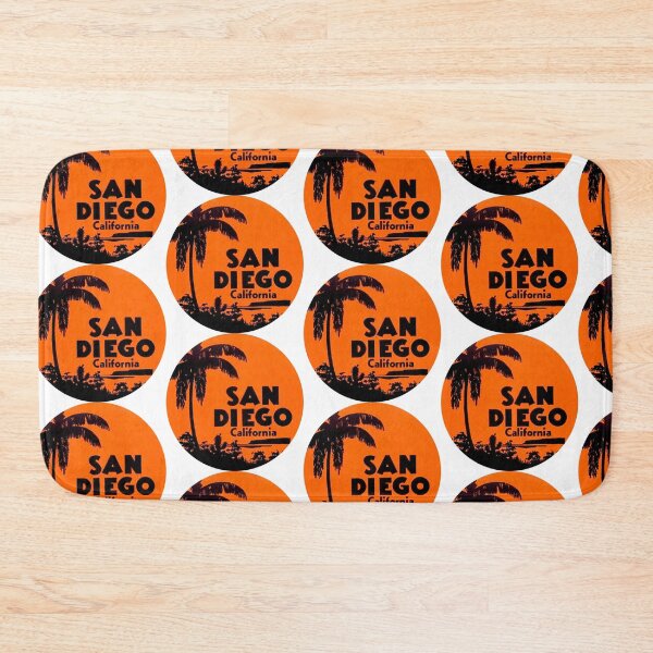 Item preview, San Diego California Vintage Travel Decal Round designed and sold by hilda74.