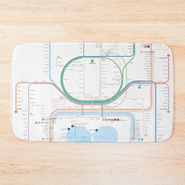 Item preview, Oslo Metro Map designed and sold by Jug Cerovic.