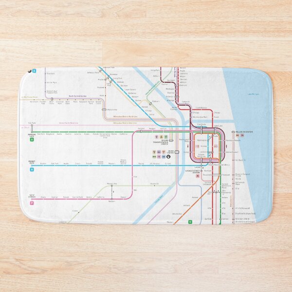 Item preview, Chicago Subway Map designed and sold by Jug Cerovic.
