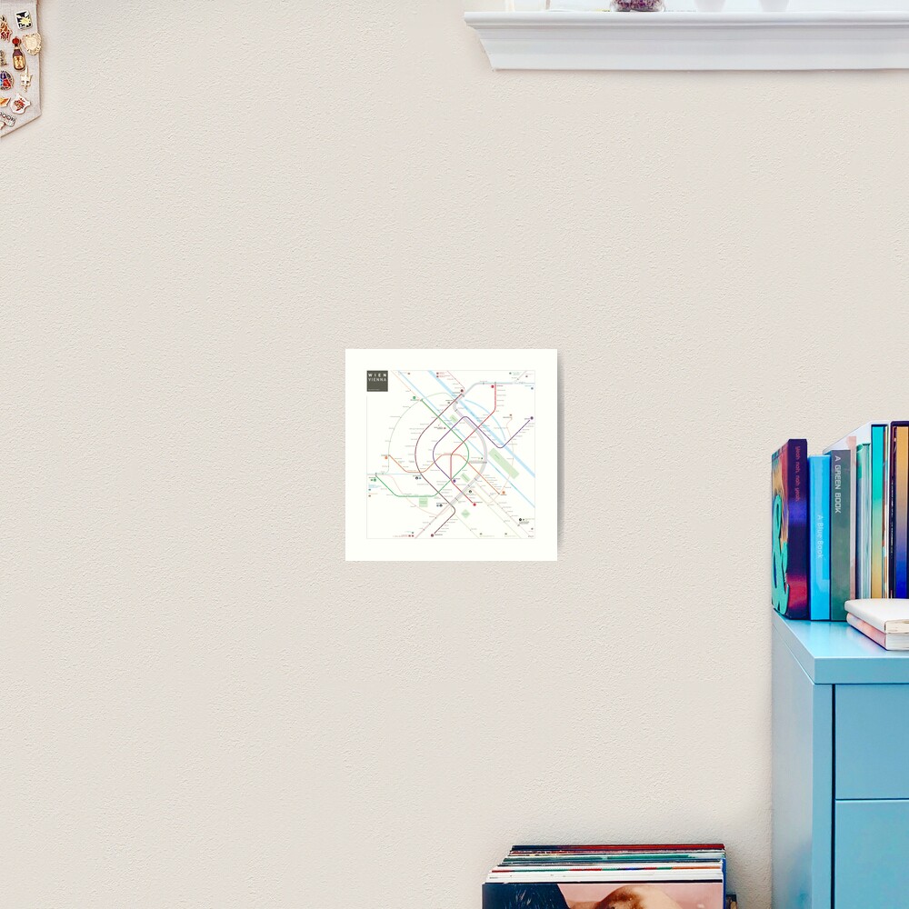 Vienna Metro Map Art Print