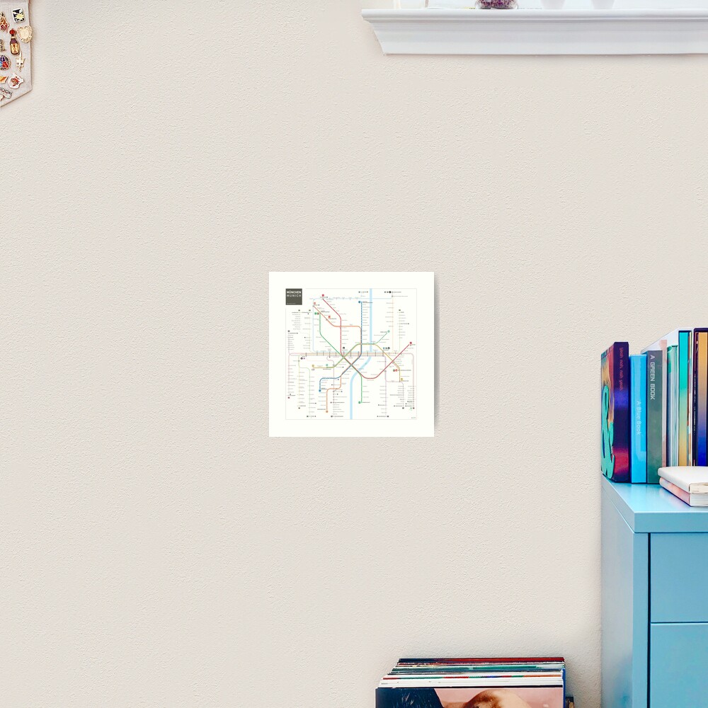 Munich Metro Map Art Print