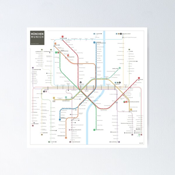 Item preview, Munich Metro Map designed and sold by Jug Cerovic.