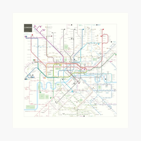 London tube map Art Print