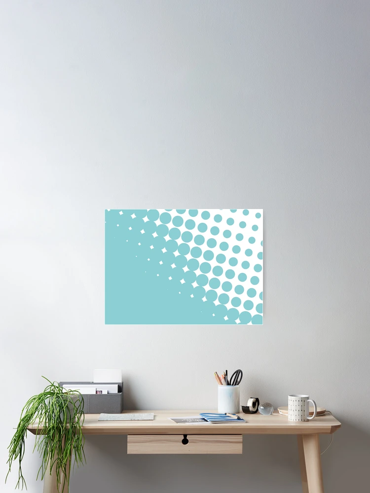 Thumbnail 2 of 3, Poster, Light Blue Halftone Pattern designed and sold by Poetic Patterns Studio.