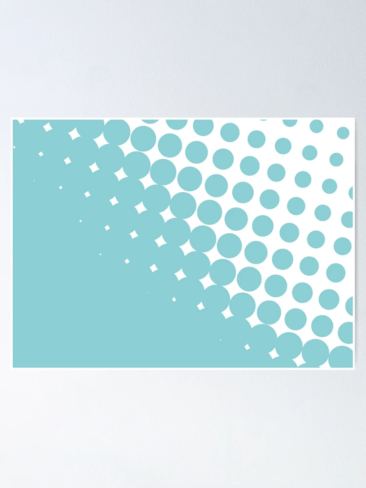 Thumbnail 1 of 3, Poster, Light Blue Halftone Pattern designed and sold by Poetic Patterns Studio.