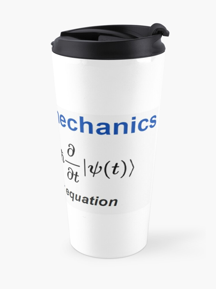 Alternate view of Schrödinger equation #Schrödinger #equation #Schrödingerequation Travel Coffee Mug