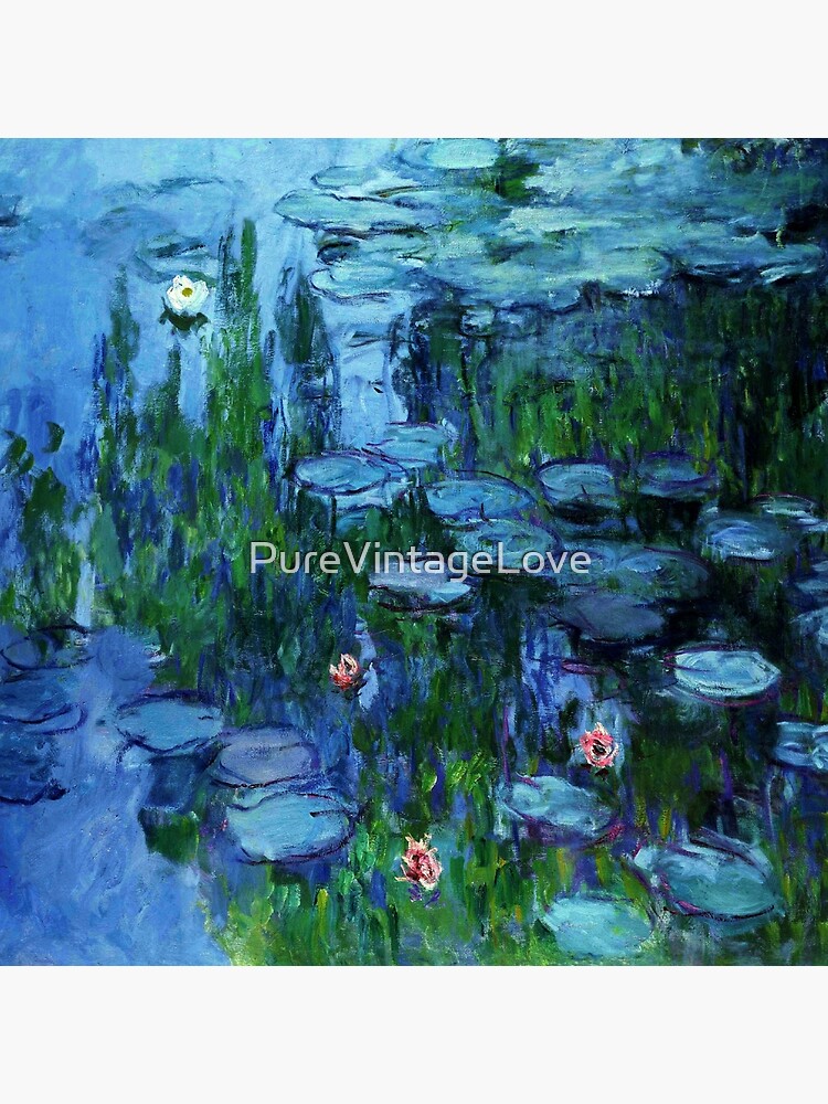 Women Shoulder Canvas Tote Bag Claude Monet Water Lilies Landscape
