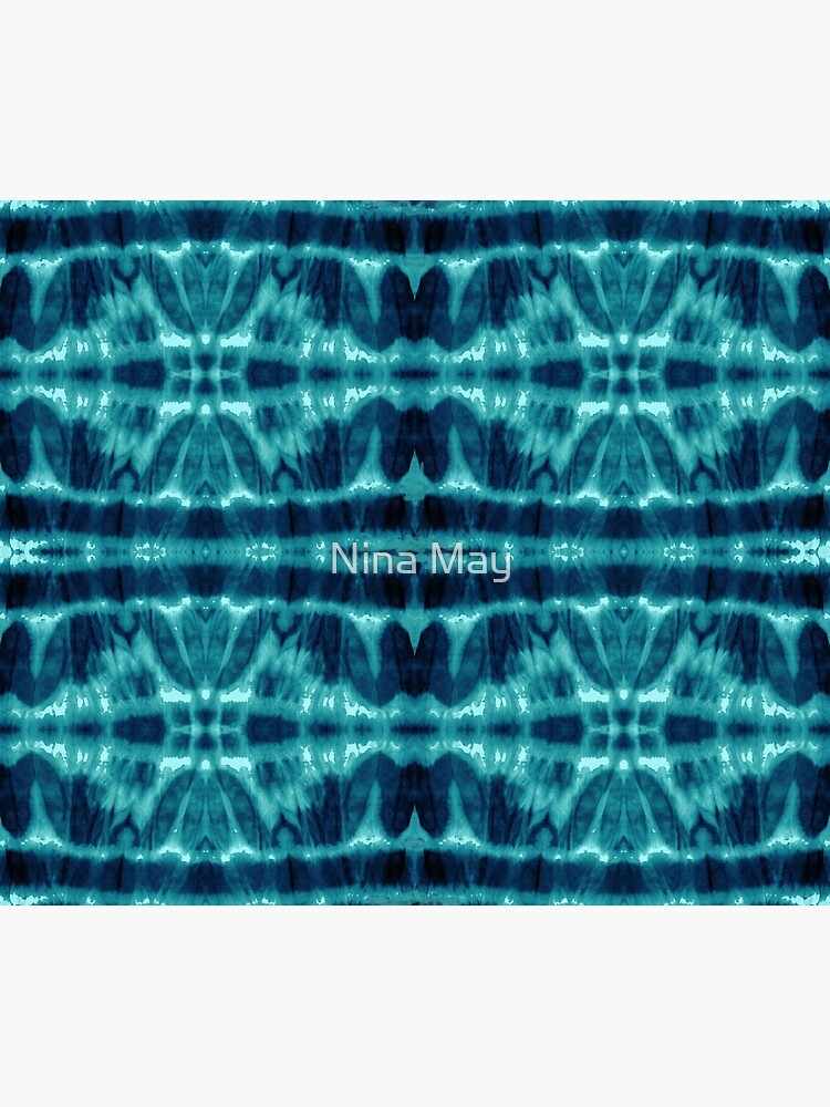 Thumbnail 3 of 3, Tapestry, Tie-Dye Teal Twos designed and sold by ninabmay.