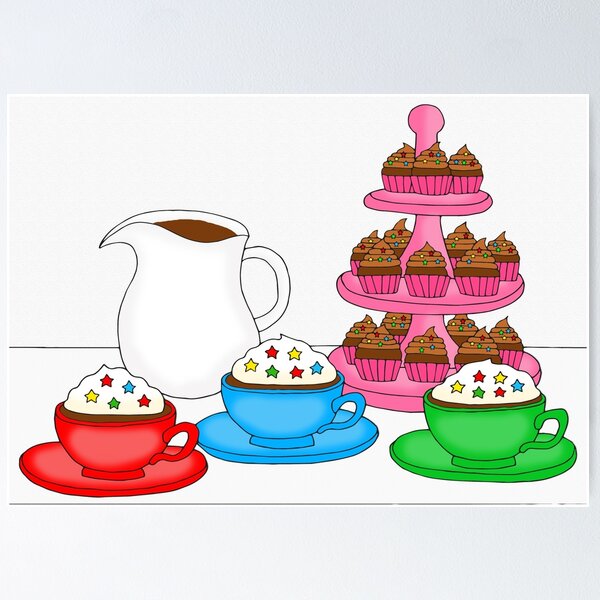 Item preview, Hot chocolate and chocolate cupcakes designed and sold by CKMclean.