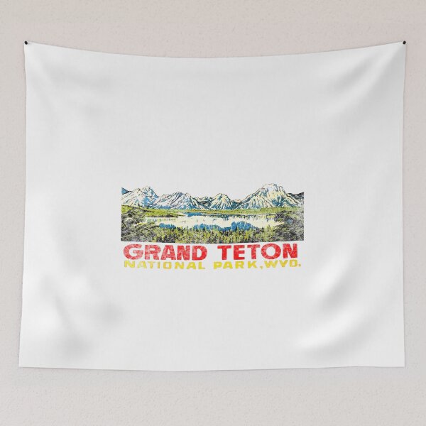 Item preview, Grand Teton National Park Vintage Travel Decal 2 designed and sold by hilda74.
