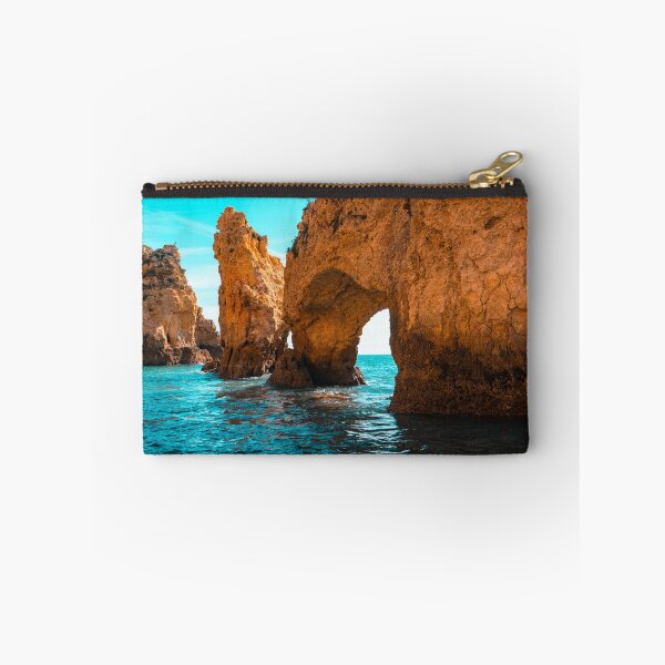 Item preview, Rough Beauty - Sea Stacks and Natural Arches in Orange and Teal designed and sold by Georgia Mizuleva.