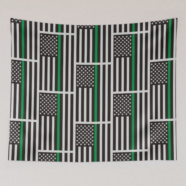 Item preview, US Green Line Flag designed and sold by Troy Stapek.