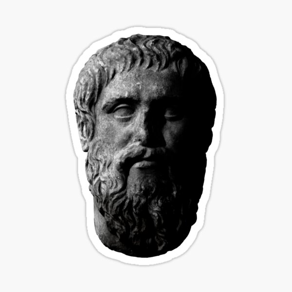 PLATO bust i Sticker