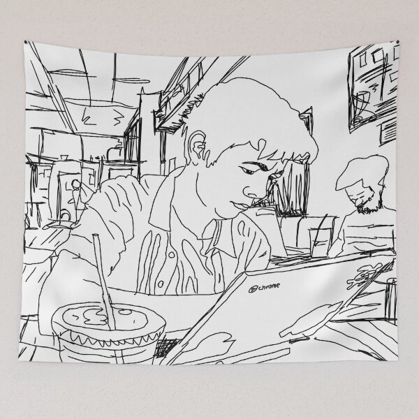 Item preview, Cafe Digital Sketch designed and sold by annareneetion.