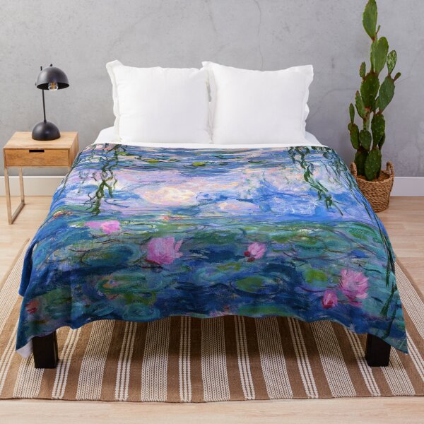 Water Lilies Monet Throw Blanket