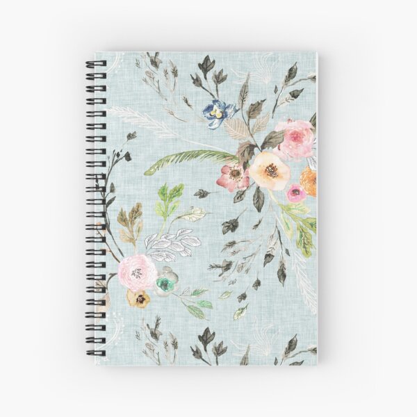 Vista previa del artículo con la obra «La Boheme Sky Blue Floral», diseñado y vendido por Esther  Fallon Lau.