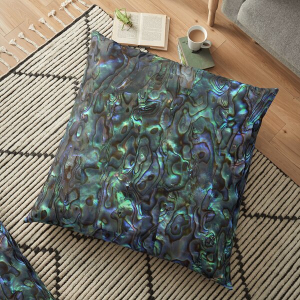 Abalone Shell | Paua Shell | Seashell Patterns | Sea Shells | Natural | Floor Pillow