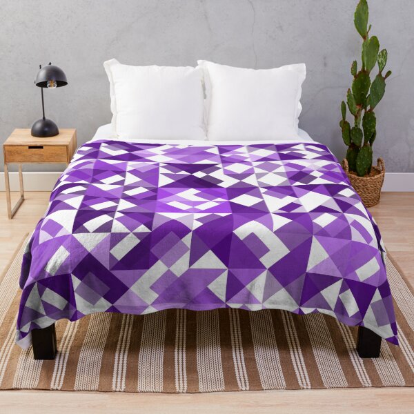 Item preview, Ultra Violet Purple White Polygon Art Pattern designed and sold by LC Graphic Design Studio.