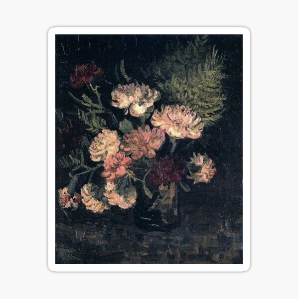 Item preview, Vincent van Gogh Pink Burgundy Flowers designed and sold by PureVintageLove.