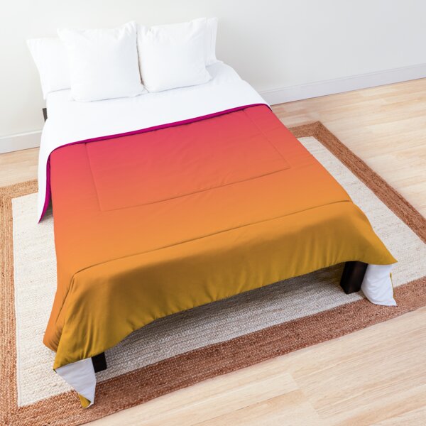 Ombre | Gradient Colors | Pink and Orange | Comforter