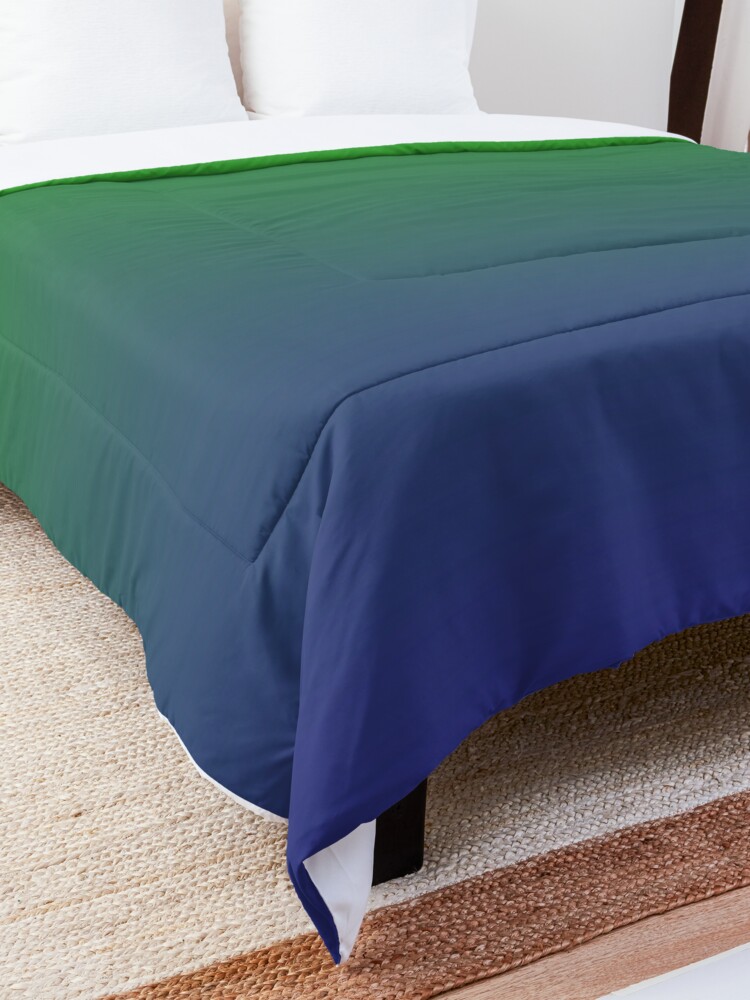 Alternate view of Ombre | Gradient Colors | Green and Blue |  Comforter