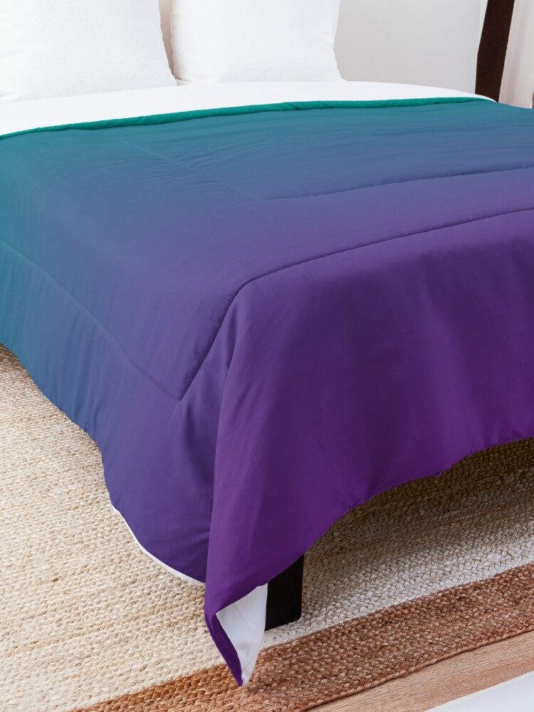 Alternate view of Ombre | Gradient Colors | Teal and Purple | Comforter
