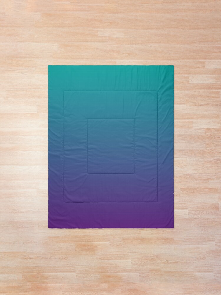 Alternate view of Ombre | Gradient Colors | Teal and Purple | Comforter