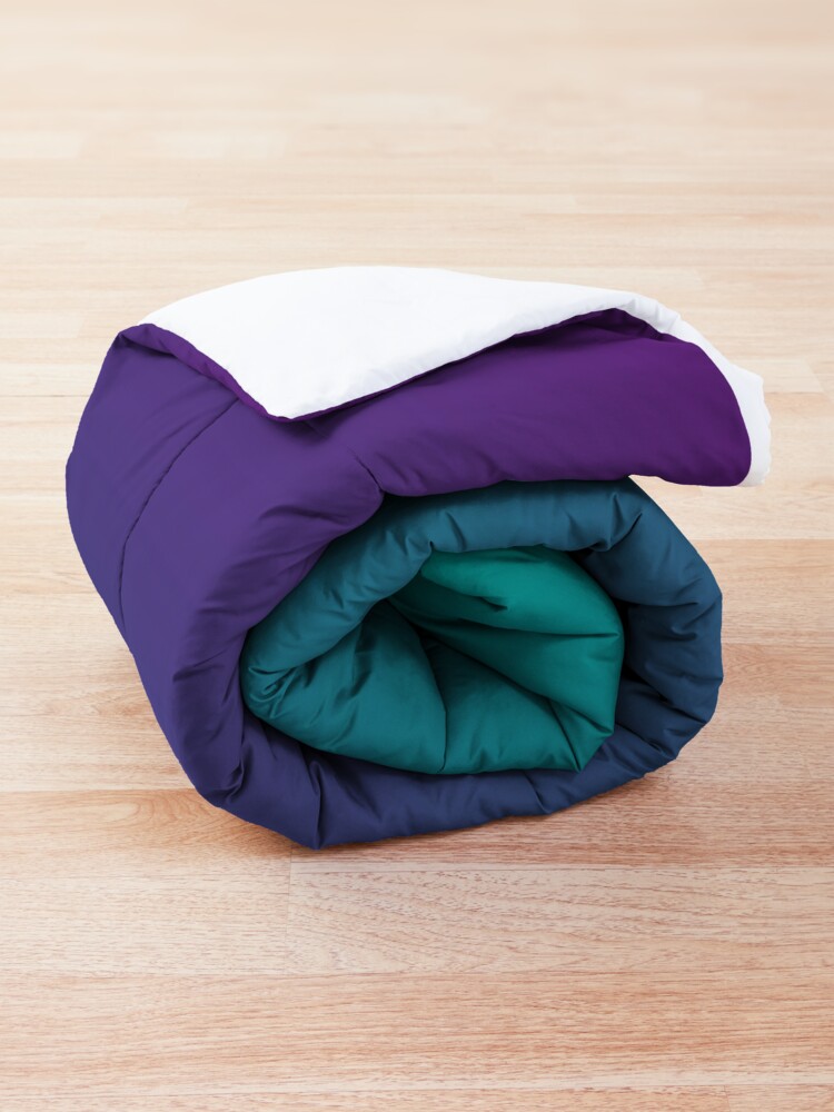Alternate view of Ombre | Gradient Colors | Teal and Purple | Comforter