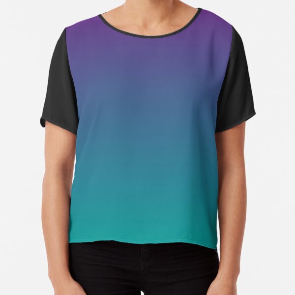 Ombre | Gradient Colors | Purple and Teal | Chiffon Top