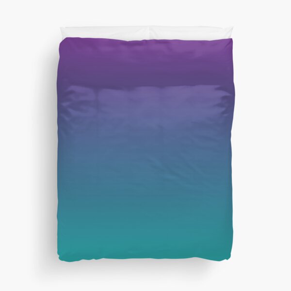 Ombre | Gradient Colors | Purple and Teal | Duvet Cover