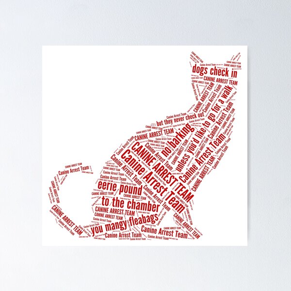 Item preview, eerie indiana canine arrest team red text designed and sold by froodle.