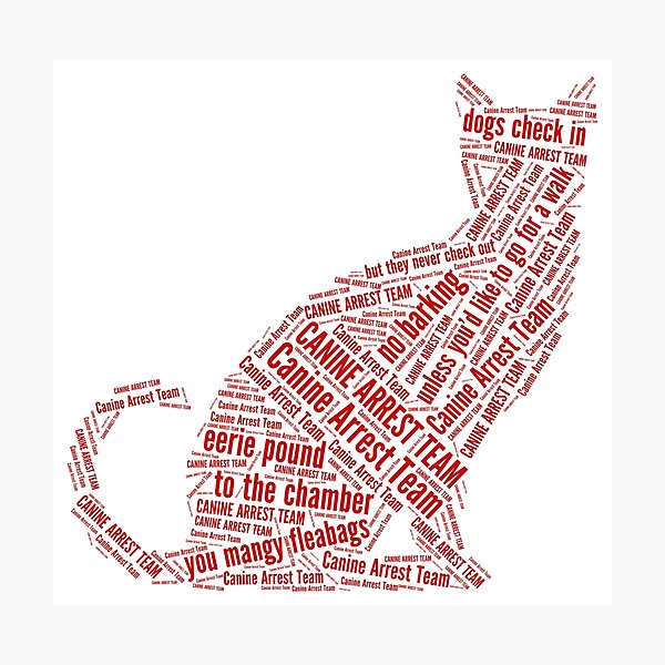 Item preview, eerie indiana canine arrest team red text designed and sold by froodle.
