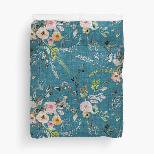 Item preview, La Boheme Teal Floral  designed and sold by Esther  Fallon Lau.