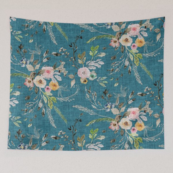 Item preview, La Boheme Teal Floral  designed and sold by Esther  Fallon Lau.