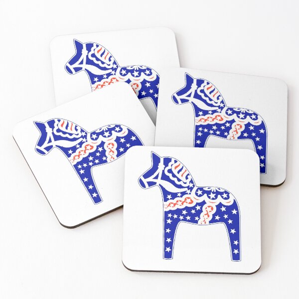 Item preview, Dala Horse Fun Swedish American Flag 4th Fourth of July designed and sold by funnytshirtemp.