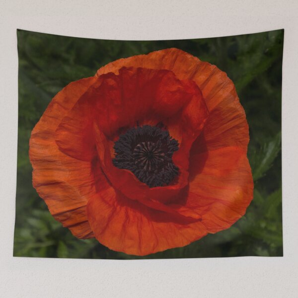 Item preview, Powerful Symbol - Beautiful Red Poppy on Verdant Green designed and sold by Georgia Mizuleva.