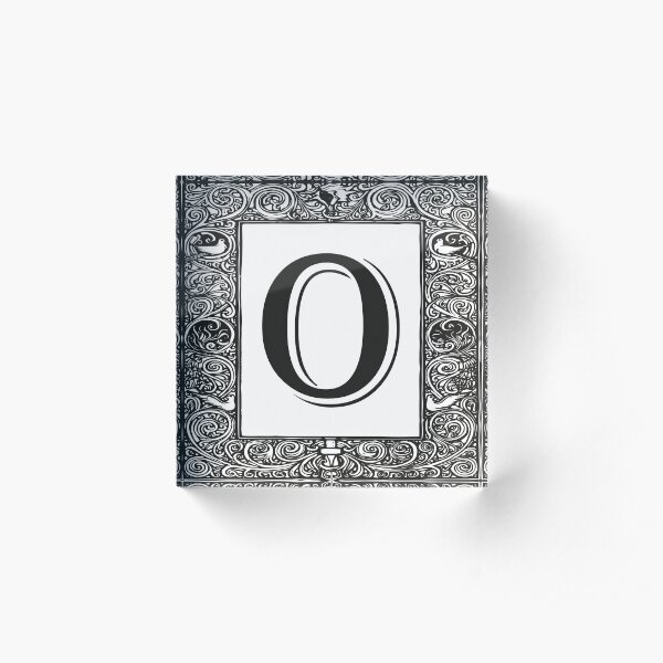 Vintage Monogram | Letter O | Acrylic Block