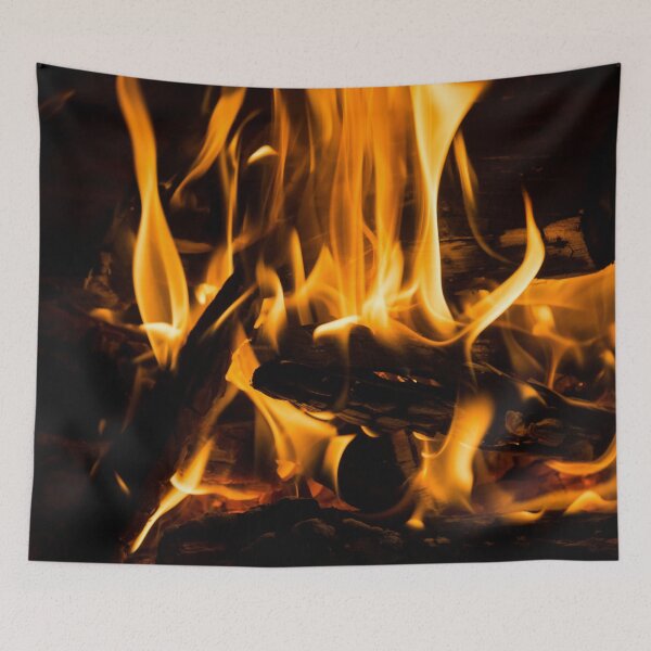 Item preview, Hot Hygge - Crackling Blaze in a Fireplace designed and sold by Georgia Mizuleva.