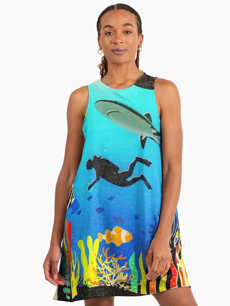 Ningaloo Reef Scuba Diving Western Australia Vintage Style Vacation Fish  Coral Reef" A-Line Dress for Sale by TravelTime | Redbubble