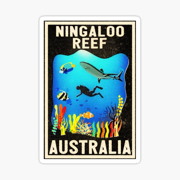 Artikel-Vorschau von Ningaloo Reef Tauchen Western Australia Vintage Style Ferien Fisch Korallenriff, designt und verkauft von Travel Time.