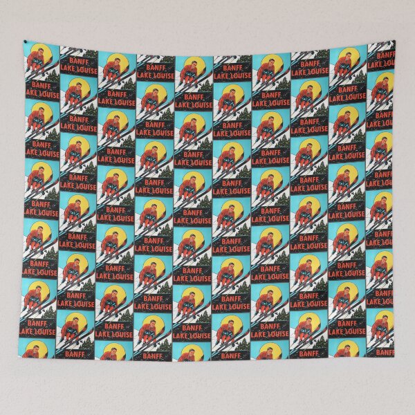 Item preview, Banff Lake Louise Ski Vintage Travel Decal designed and sold by hilda74.